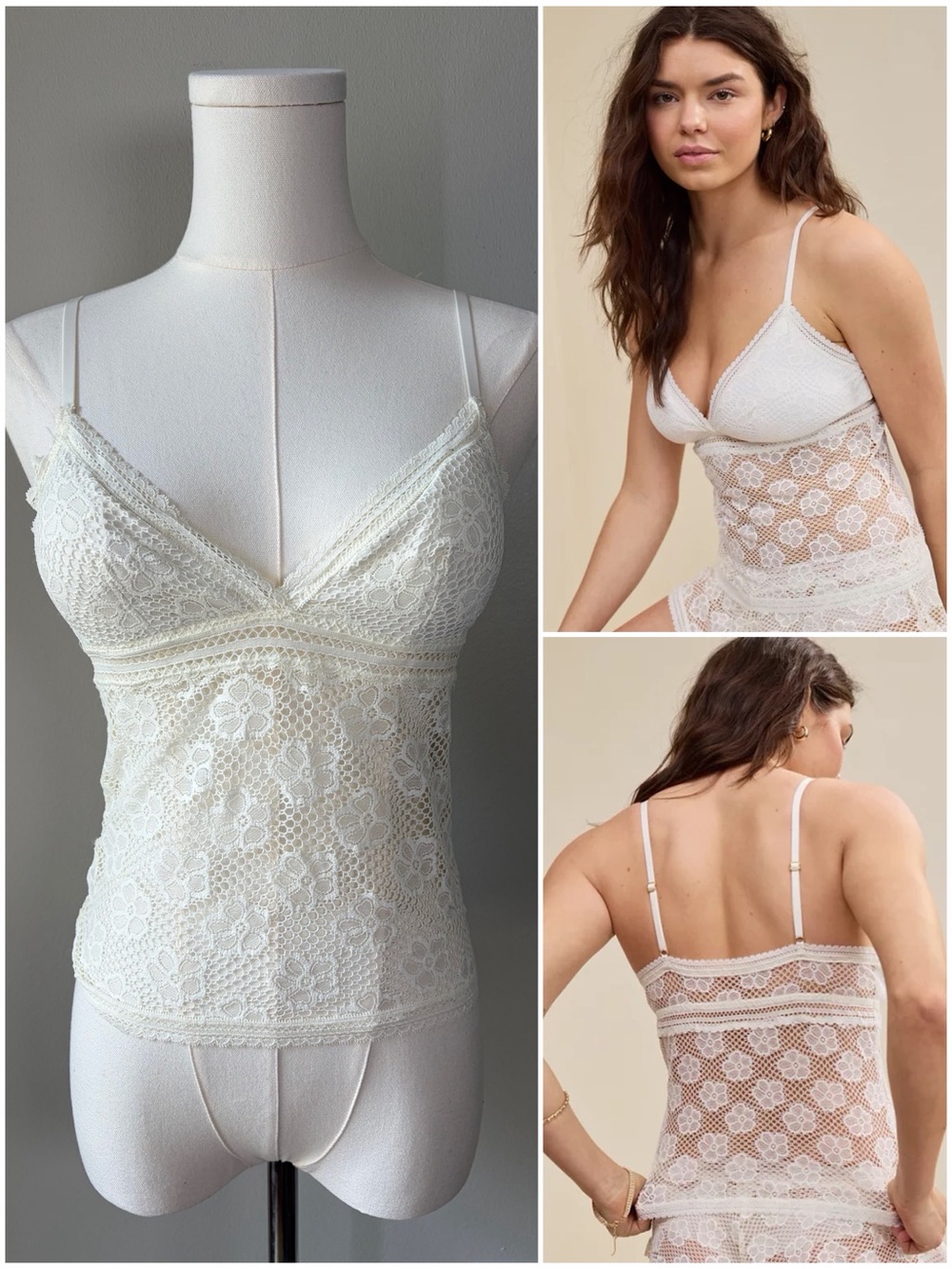 Aerie Show Off Beachside Floral Lace Padded Bra Top Fairy Daydream Ren Fair Beac